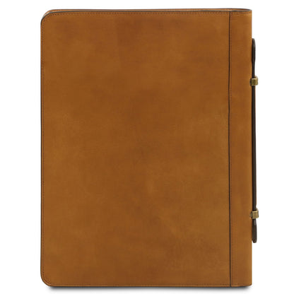 Cesare - Leather document case with handle and ring binder | TL142554