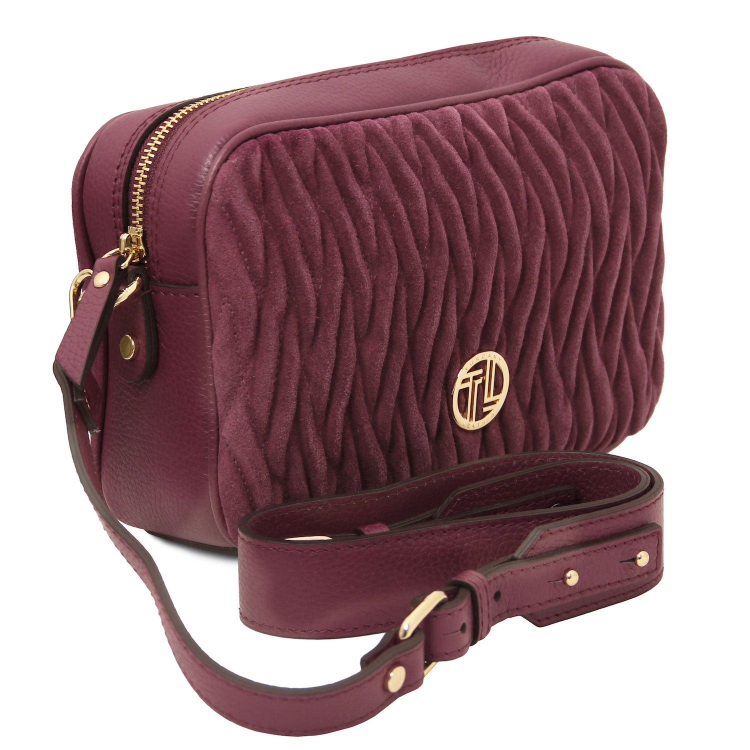 Leather handbags Chantilly - Suede leather shoulder bag | TL142490 San Rocco Italia