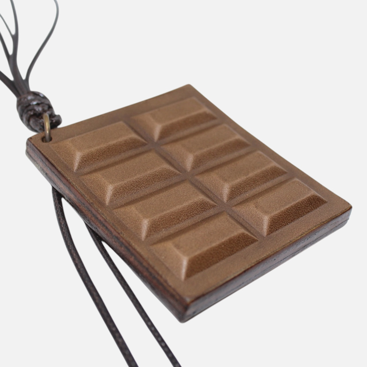 Handbag & Wallet Accessories Chocolate Bar Bag Charm - Handmade Full-Grain Leather San Rocco Italia