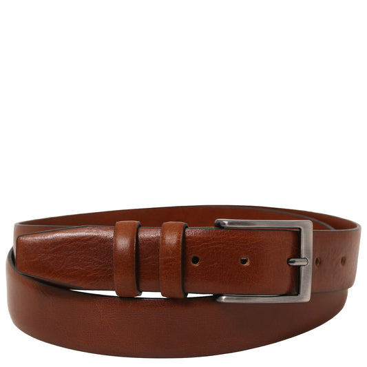Leather Belts for men Brown / 95 cm Classic full-grain leather belt 35mm | TL142531 San Rocco Italia