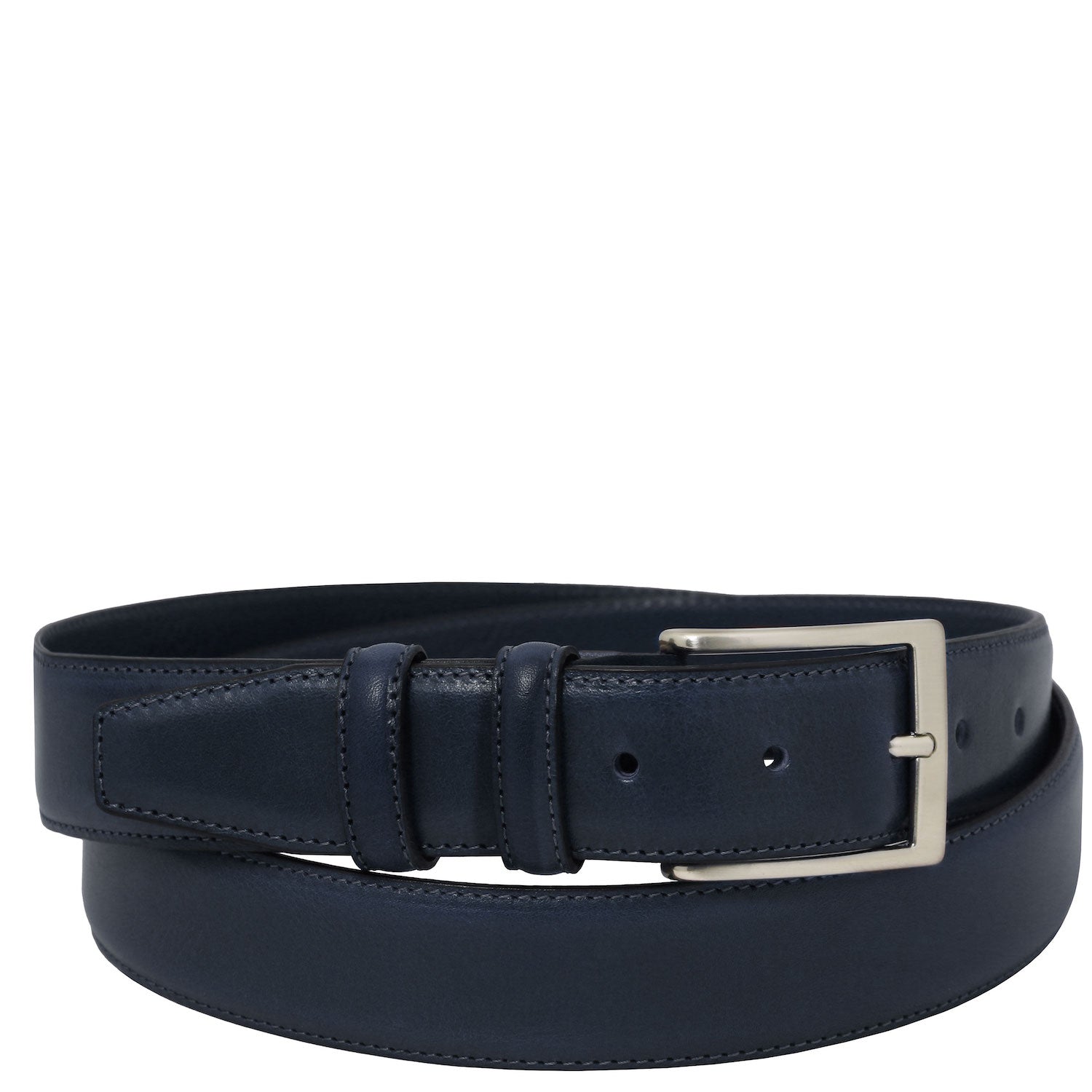Leather Belts for men Dark Blue / 95 cm Classic full-grain leather belt 35mm | TL142532 San Rocco Italia