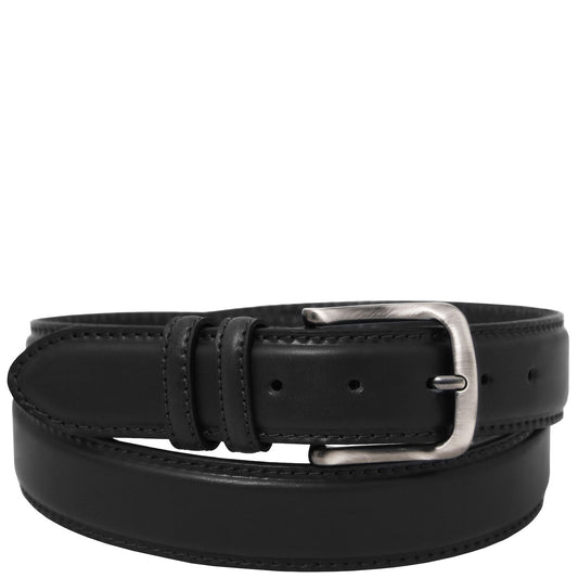 Leather Belts for men Black / 95 cm Classic Tuscan padded leather belt 40mm | TL142529 San Rocco Italia