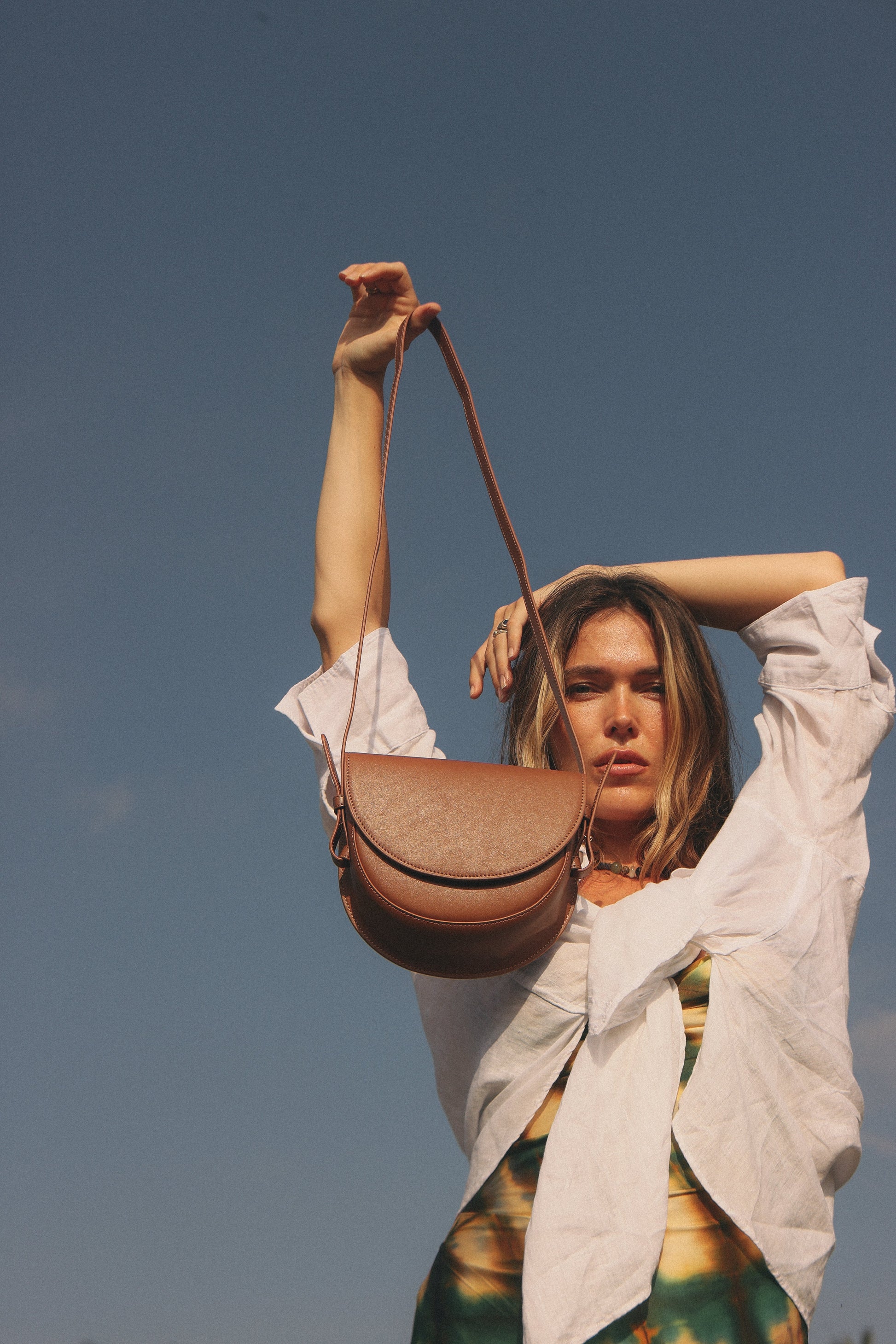 Handbag & Wallet Accessories Coco - Apple Leather Saddle Bag - Brown San Rocco Italia