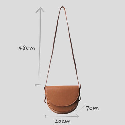 Handbag & Wallet Accessories Coco - Apple Leather Saddle Bag - Brown San Rocco Italia