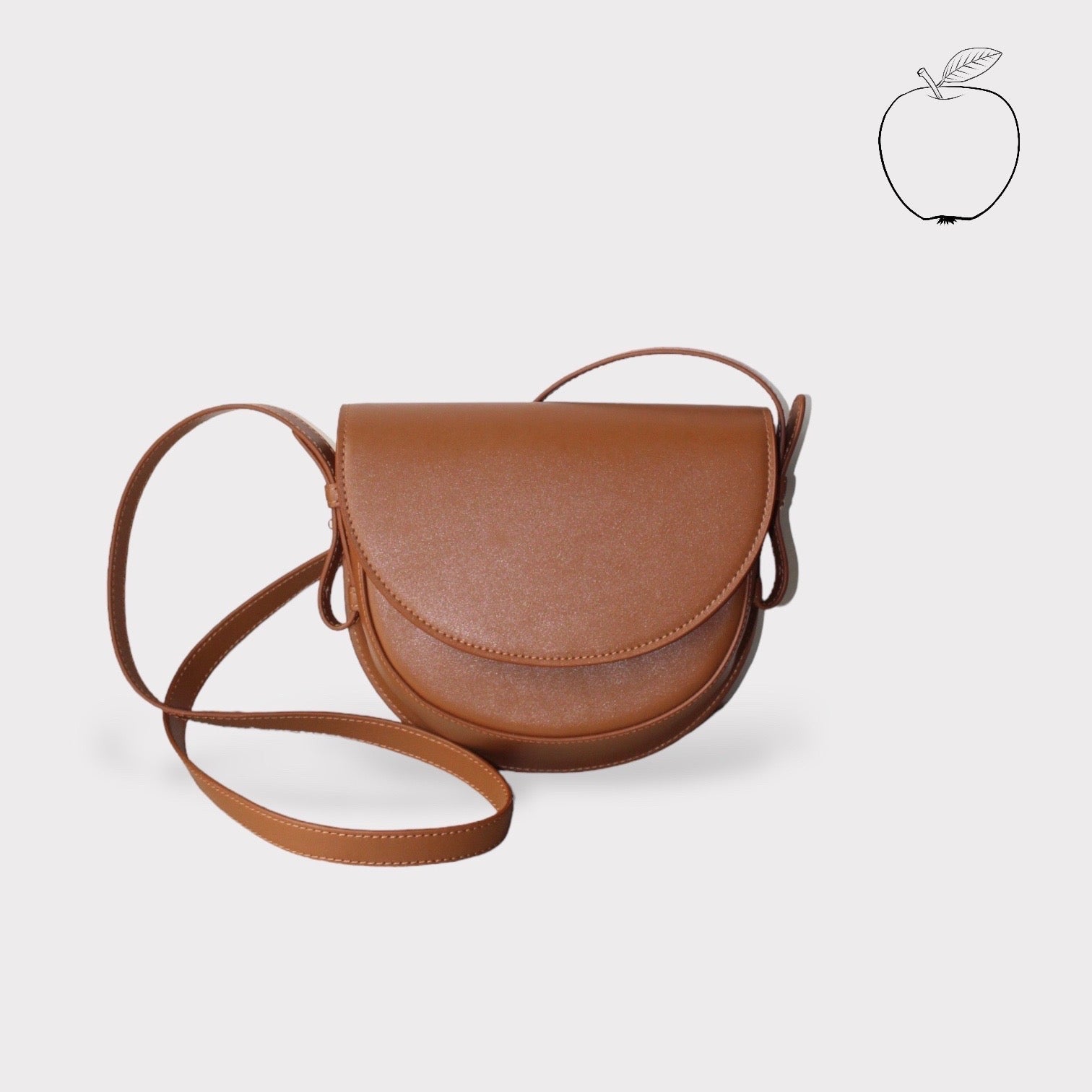 Handbag & Wallet Accessories Coco - Apple Leather Saddle Bag - Brown San Rocco Italia