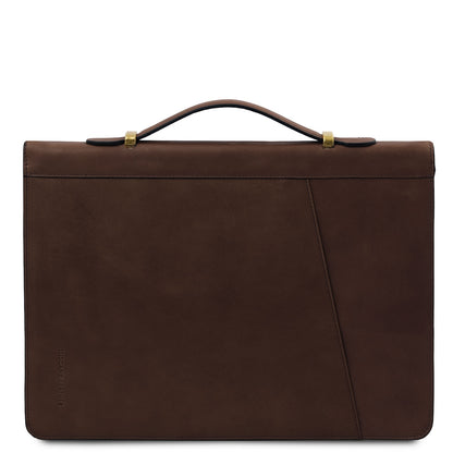 Costantino - Leather document case with handle | TL142545