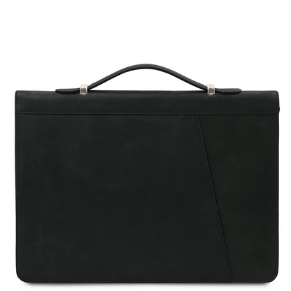 Costantino - Leather document case with handle | TL142545