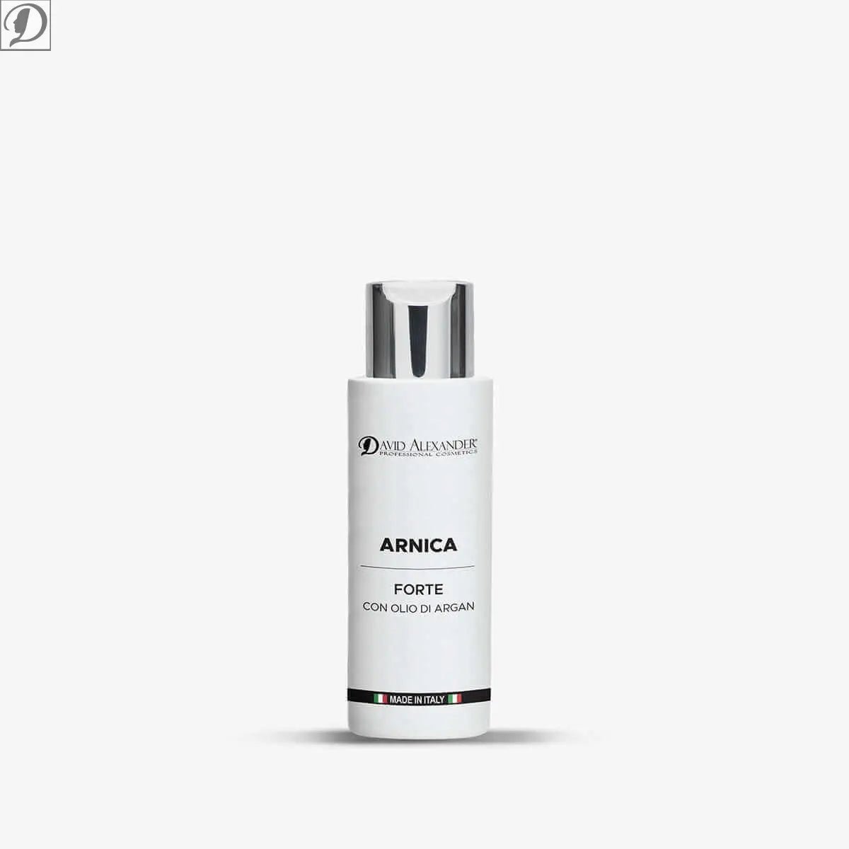 Crema Arnica Naturale da 100 ml in flacone bianco con etichetta Arnica Forte