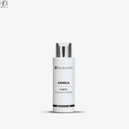 Crema Arnica Naturale da 100 ml in flacone bianco con etichetta Arnica Forte