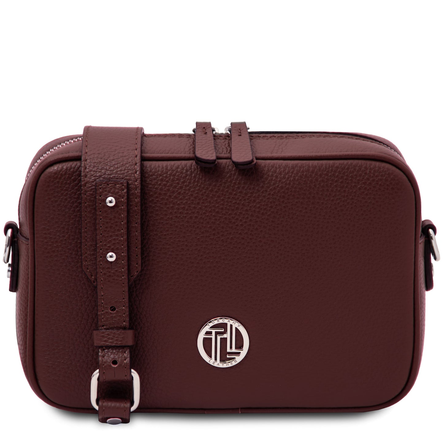 Leather handbags Bordeaux Cubetto - Italian leather shoulder bag | TL142499 San Rocco Italia