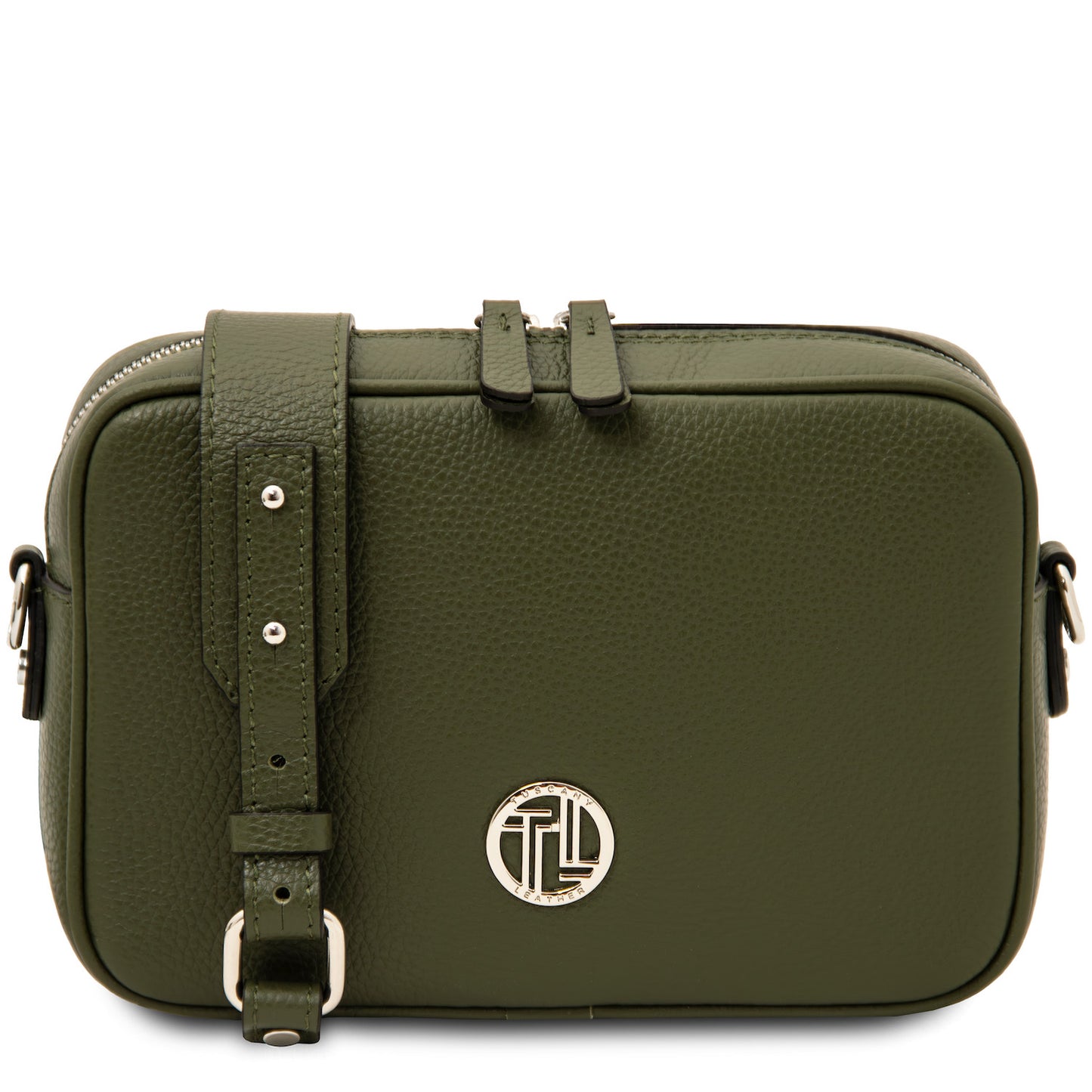 Leather handbags Forest Green Cubetto - Italian leather shoulder bag | TL142499 San Rocco Italia