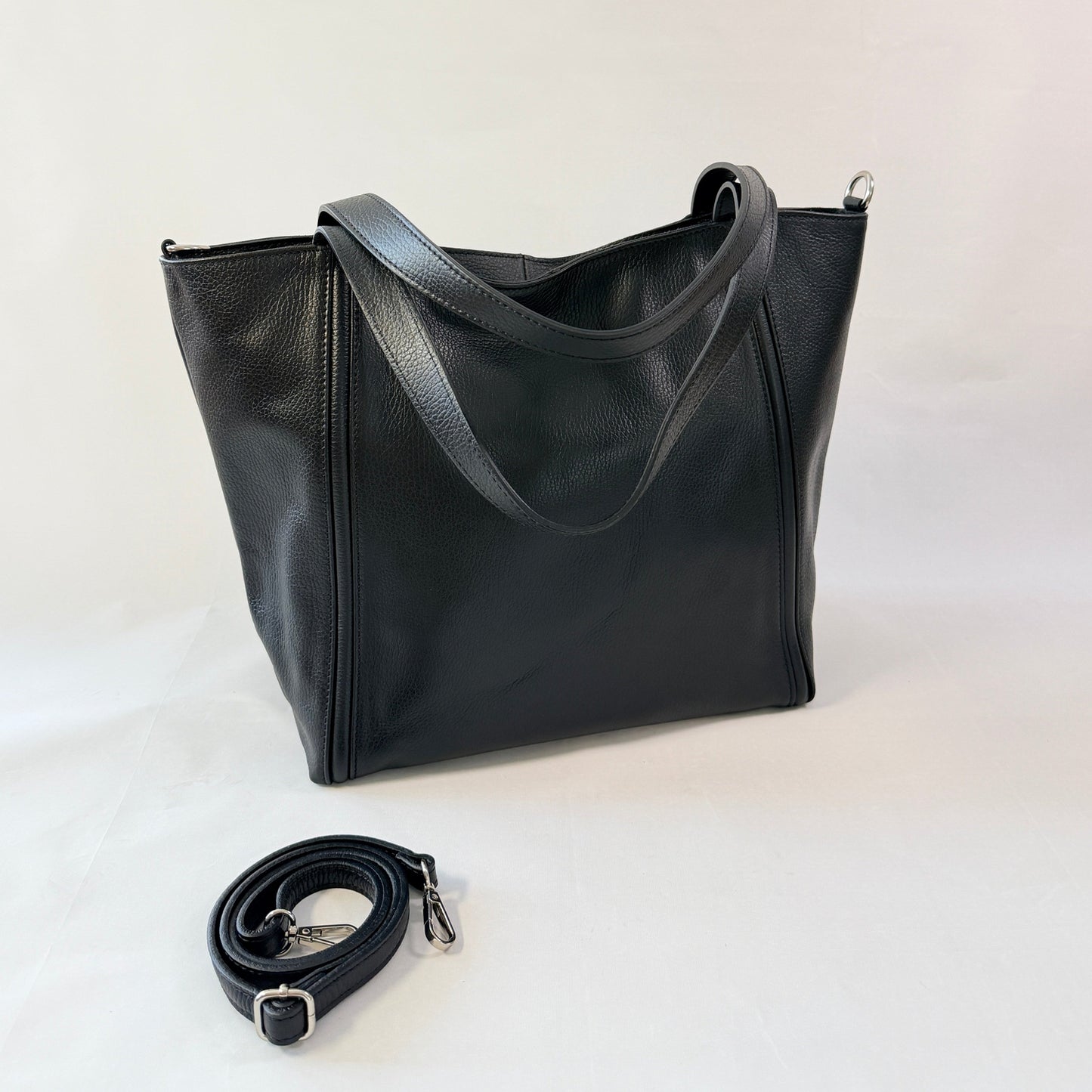 Siena - Large Italian Pebbled Leather Tote Bag