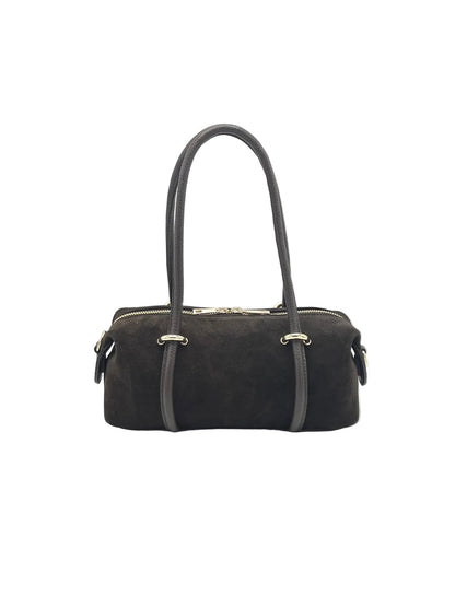 Lucca Small Suede East-West Boston Bag