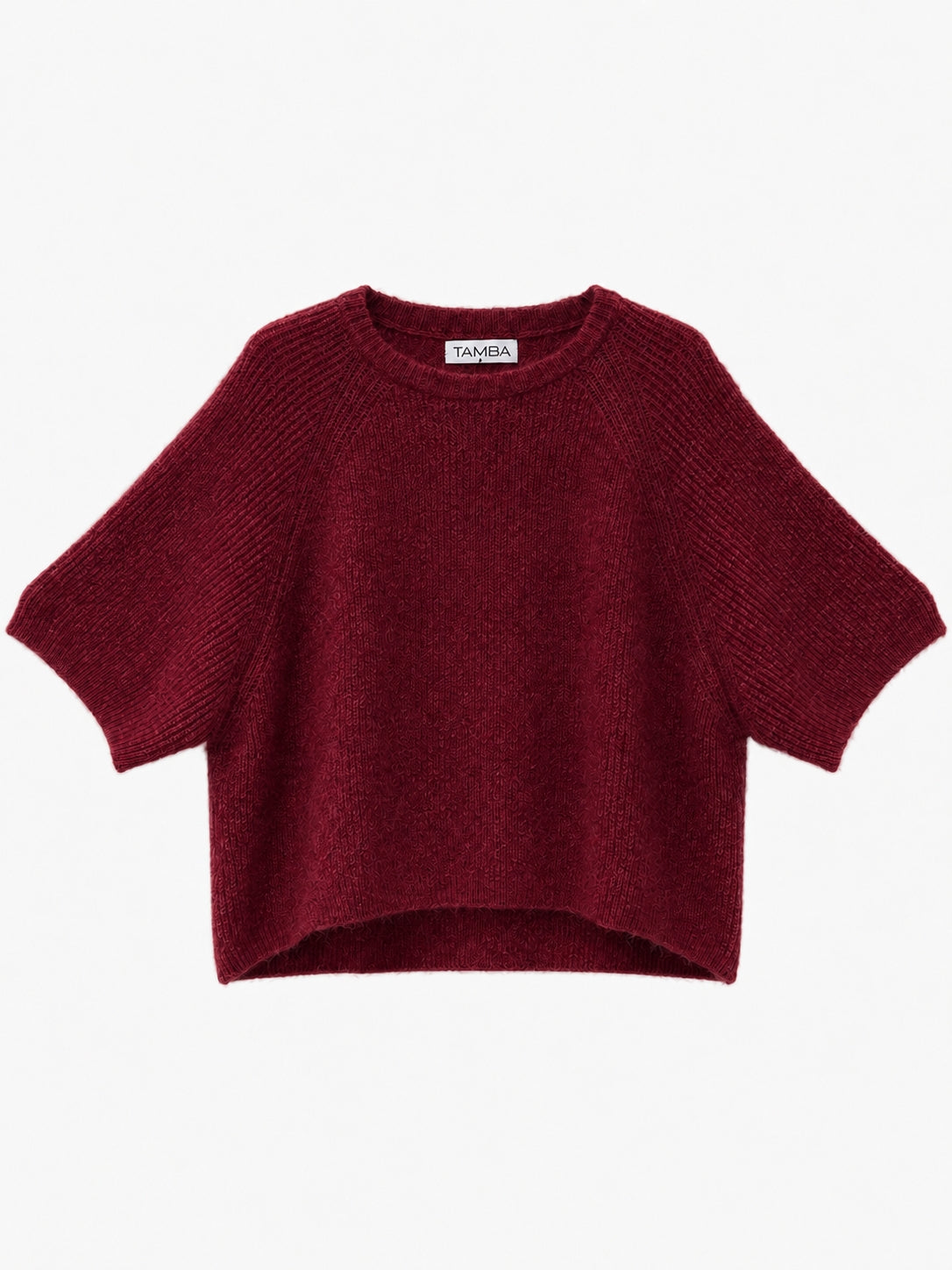 Alpaca Blend Ribbed Wide-Sleeve Sweater