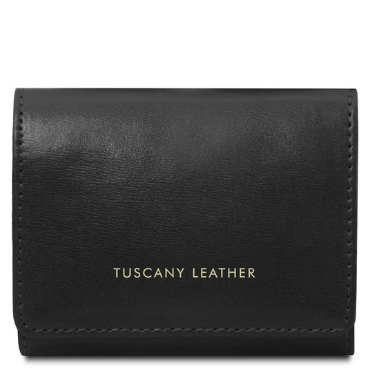 Leather wallets for women Black Diana - Exclusive leather wallet for women - Small size | TL142437 San Rocco Italia