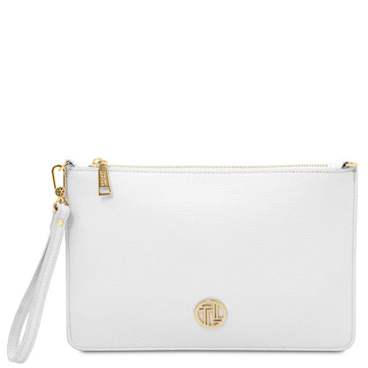 Leather handbags Diva - Leather Pouch Clutch With Chain Strap | TL142461 San Rocco Italia