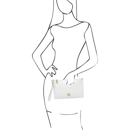 Leather handbags Diva - Leather Pouch Clutch With Chain Strap | TL142461 San Rocco Italia
