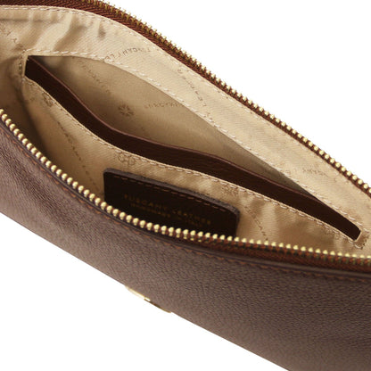 Leather handbags Diva - Leather Pouch Clutch With Chain Strap | TL142461 San Rocco Italia