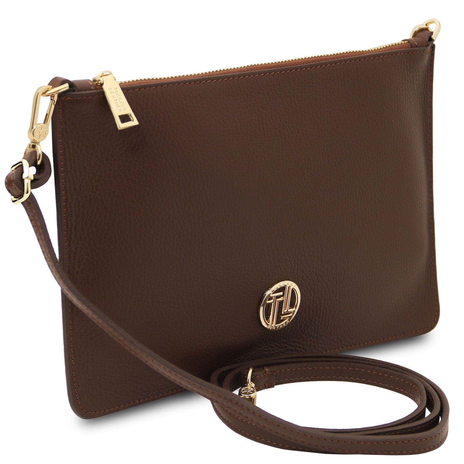 Leather handbags Diva - Leather Pouch Clutch With Chain Strap | TL142461 San Rocco Italia