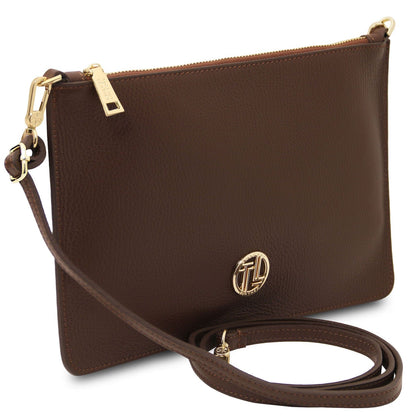 Leather handbags Diva - Leather Pouch Clutch With Chain Strap | TL142461 San Rocco Italia
