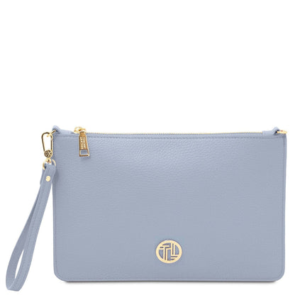 Leather handbags Diva - Leather Pouch Clutch With Chain Strap | TL142461 San Rocco Italia