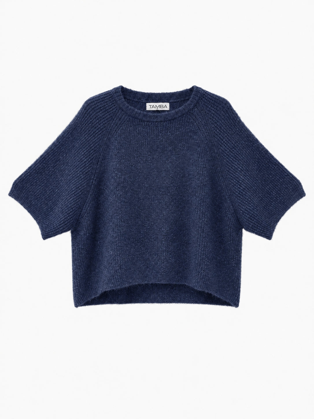 Alpaca Blend Ribbed Wide-Sleeve Sweater
