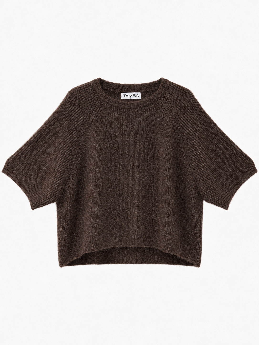 Alpaca Blend Ribbed Wide-Sleeve Sweater