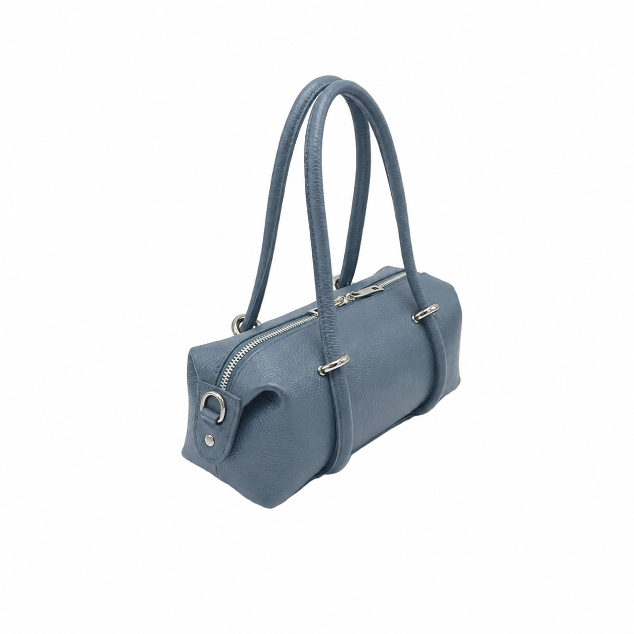 Small East-West Boston Bag in Pebbled Leather
