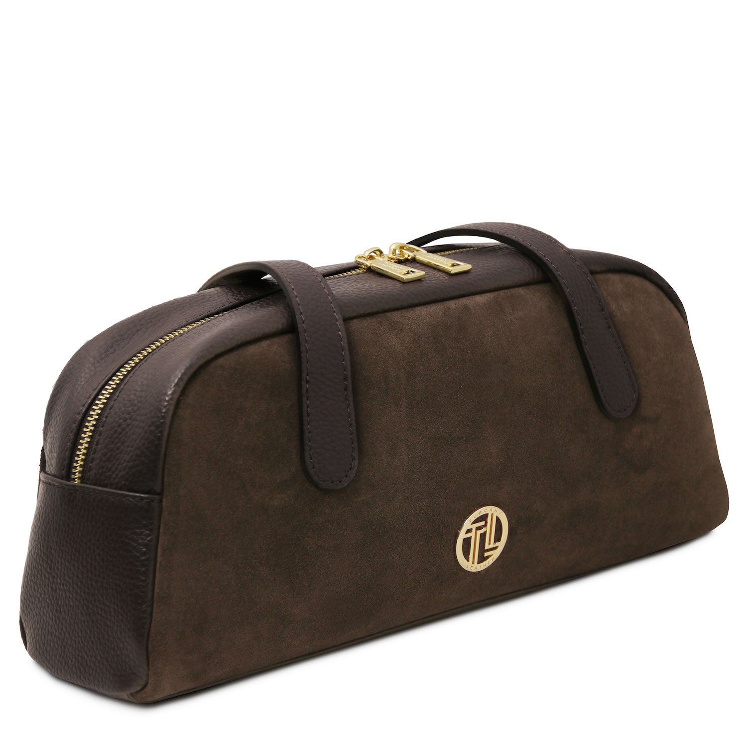 Leather shoulder bags Eclaire - East-West Suede Leather Shoulder Bag | TL142516 San Rocco Italia