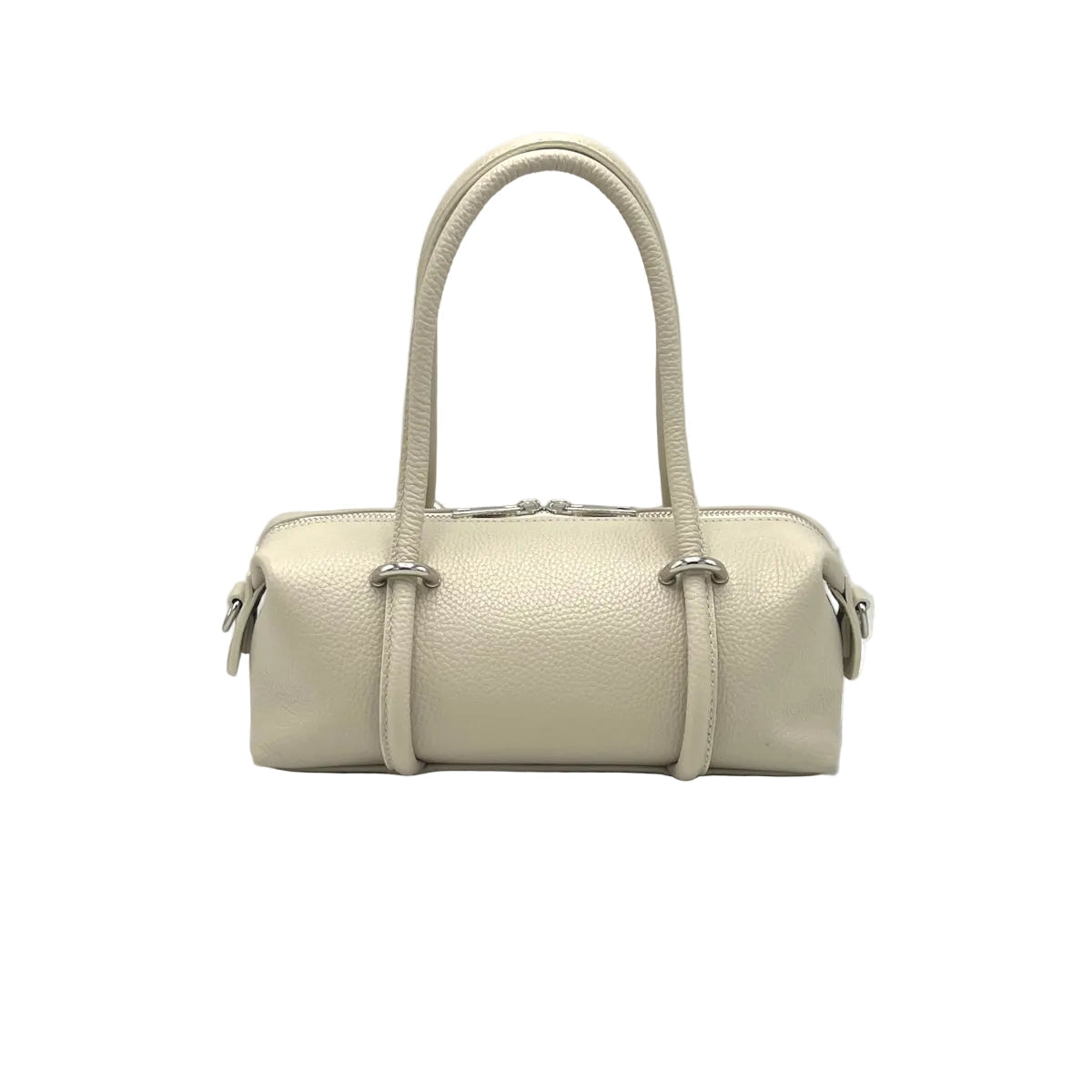 East-West Boston Bag in Pebbled Leather
