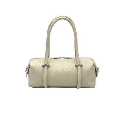 East-West Boston Bag in Pebbled Leather