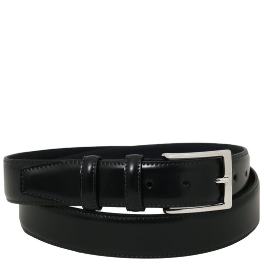 Leather Belts for men Black / 95 cm Elegant brushed leather belt 35mm | TL142538 San Rocco Italia