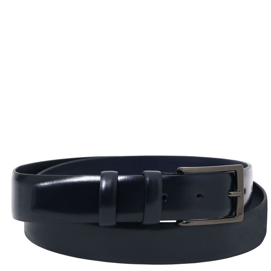 Leather Belts for men Black / 95 cm Elegant brushed leather belt 35mm | TL142539 San Rocco Italia