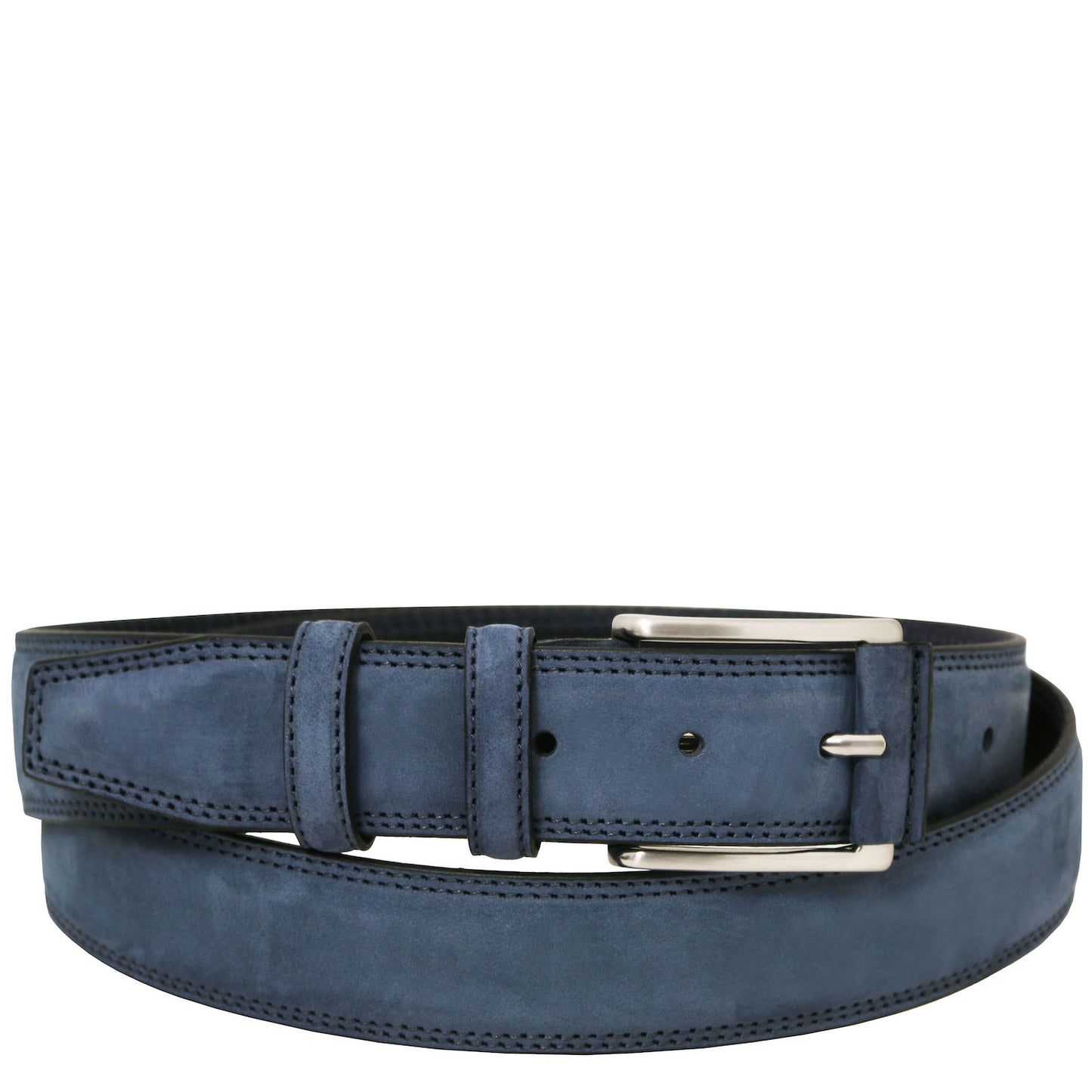 Leather Belts for men Dark Blue / 95 cm Elegant nubuck leather belt 35mm | TL142533 San Rocco Italia