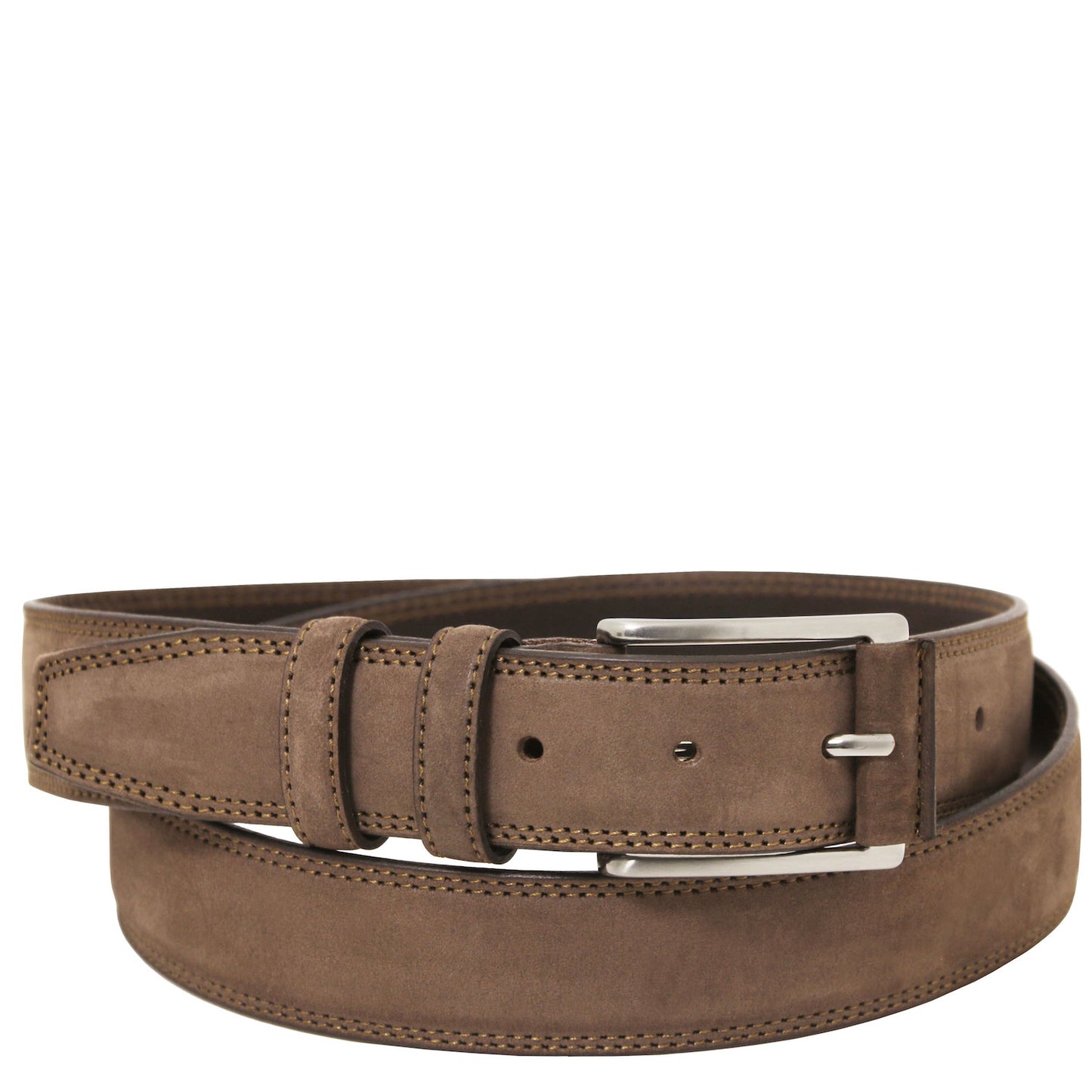 Leather Belts for men Taupe / 95 cm Elegant nubuck leather belt 35mm | TL142533 San Rocco Italia