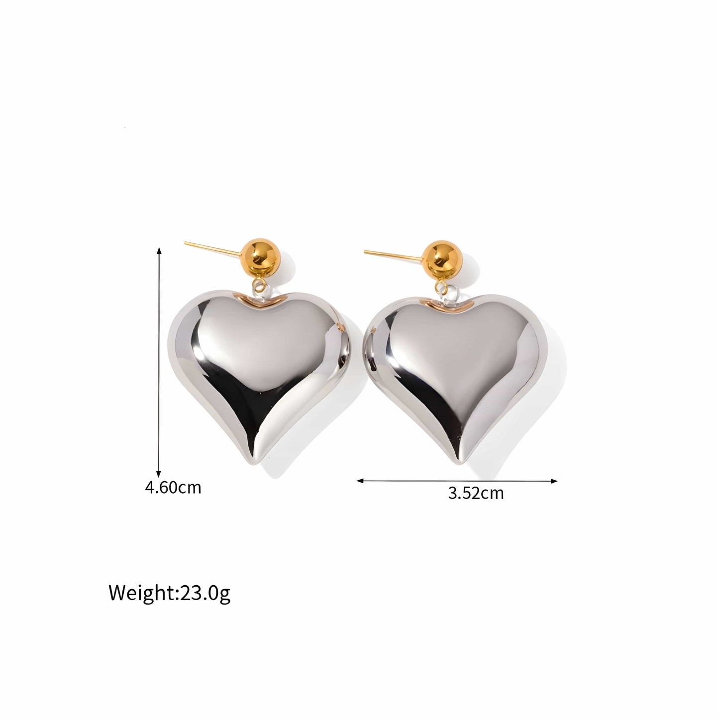 Emma XL Heart Earrings