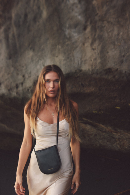 Handbag & Wallet Accessories Eva - Apple Leather Crossbody Bag - Black San Rocco Italia