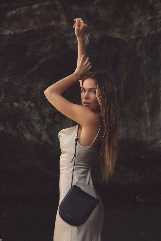 Handbag & Wallet Accessories Eva - Apple Leather Crossbody Bag - Black San Rocco Italia