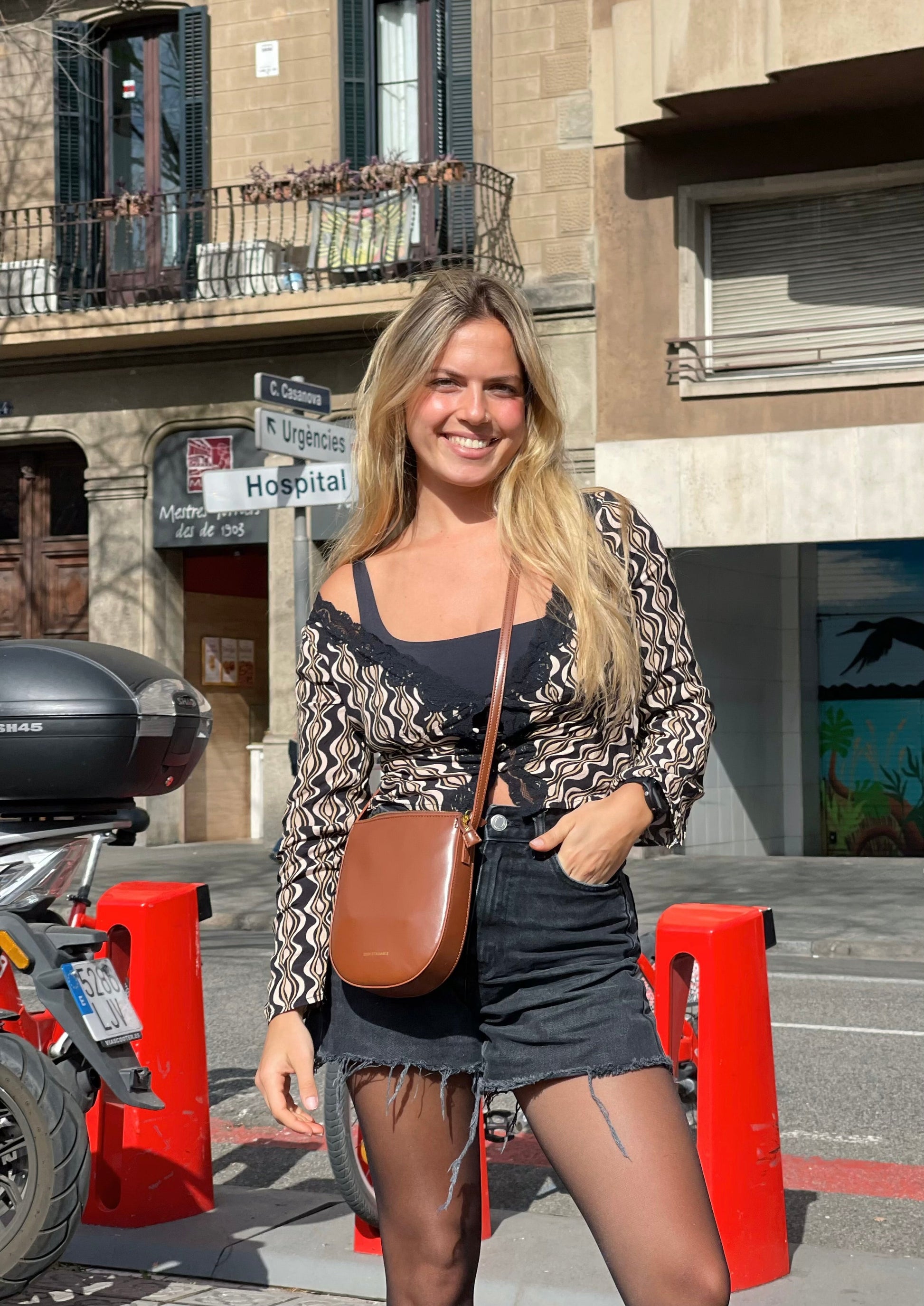 Handbag & Wallet Accessories Eva - Apple Leather Crossbody Bag - Brown San Rocco Italia