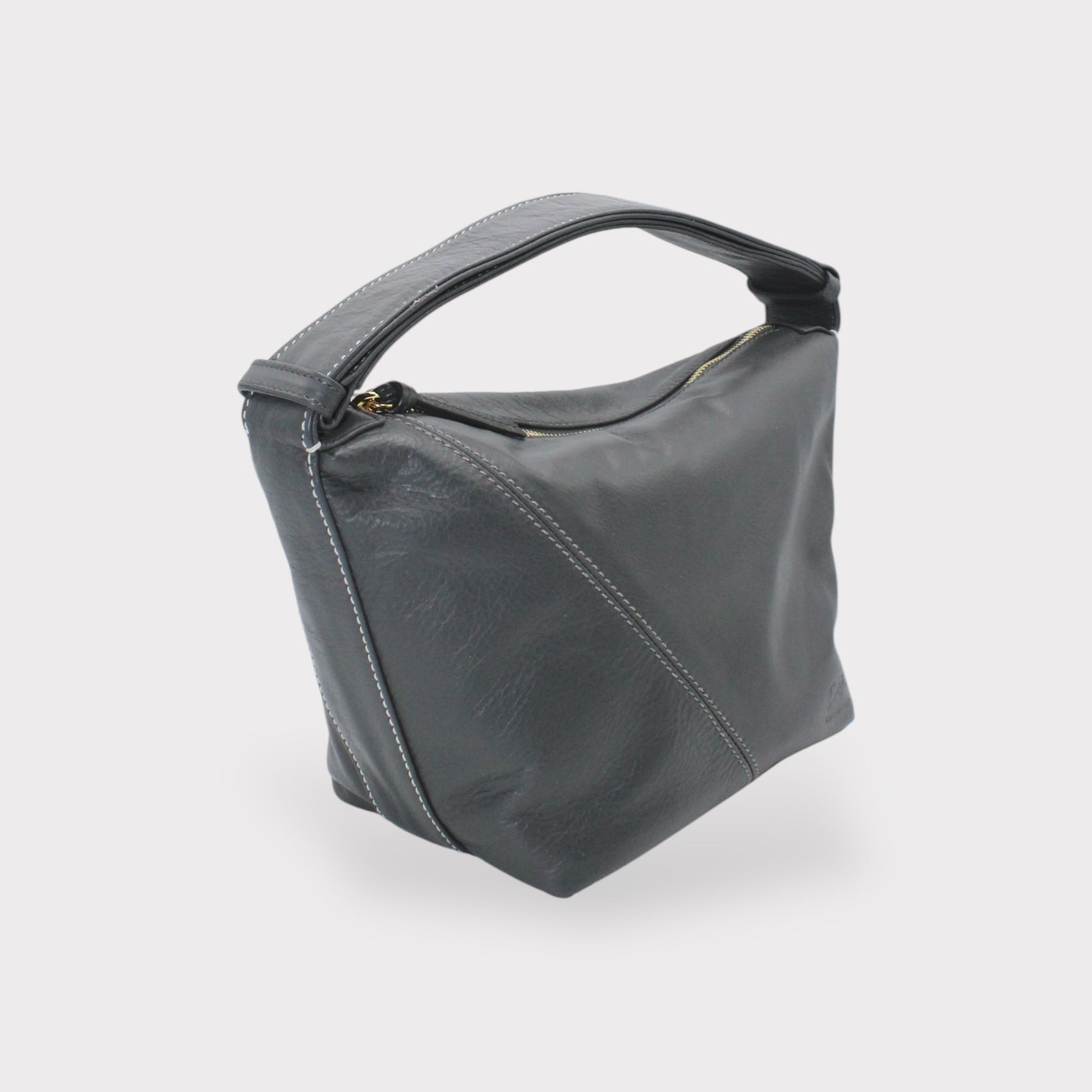 Handbag & Wallet Accessories Evy - Genuine Leather Pouch Shoulder Bag - Ash Grey San Rocco Italia