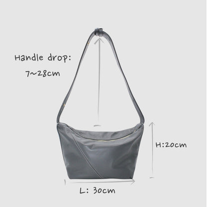 Handbag & Wallet Accessories Evy - Genuine Leather Pouch Shoulder Bag - Ash Grey San Rocco Italia