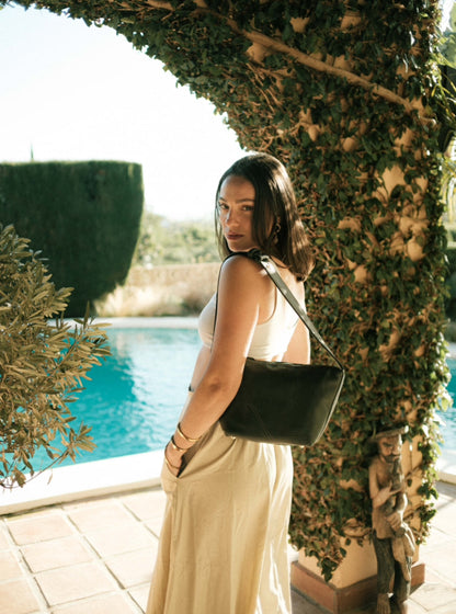 Handbag & Wallet Accessories Evy - Genuine Leather Pouch Shoulder Bag - Black San Rocco Italia