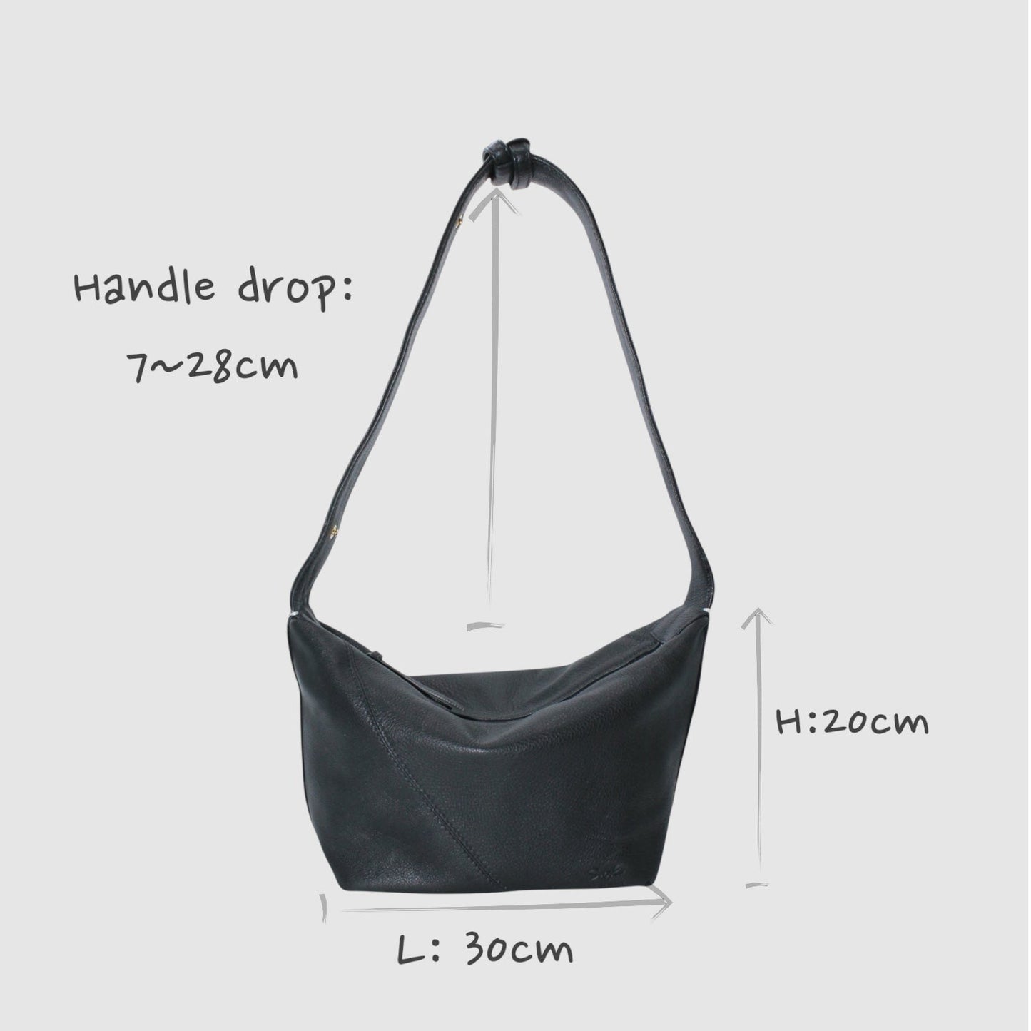 Handbag & Wallet Accessories Evy - Genuine Leather Pouch Shoulder Bag - Black San Rocco Italia