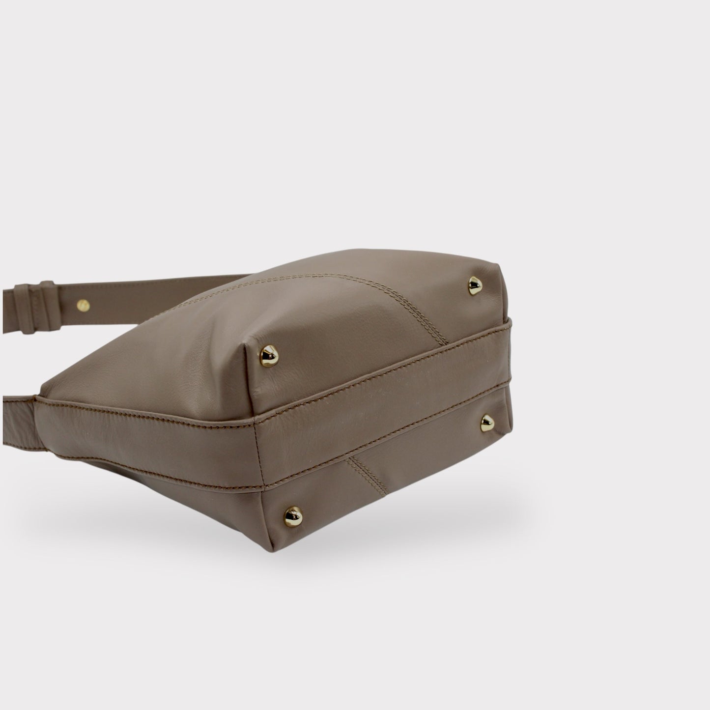 Handbag & Wallet Accessories Evy - Genuine Leather Pouch Shoulder Bag - Taupe San Rocco Italia