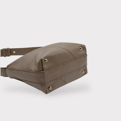 Handbag & Wallet Accessories Evy - Genuine Leather Pouch Shoulder Bag - Taupe San Rocco Italia