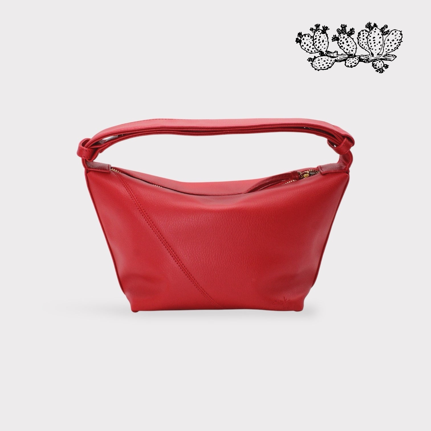 Bag Evy - Vegan Cactus Leather Shoulder Bag - Red San Rocco Italia