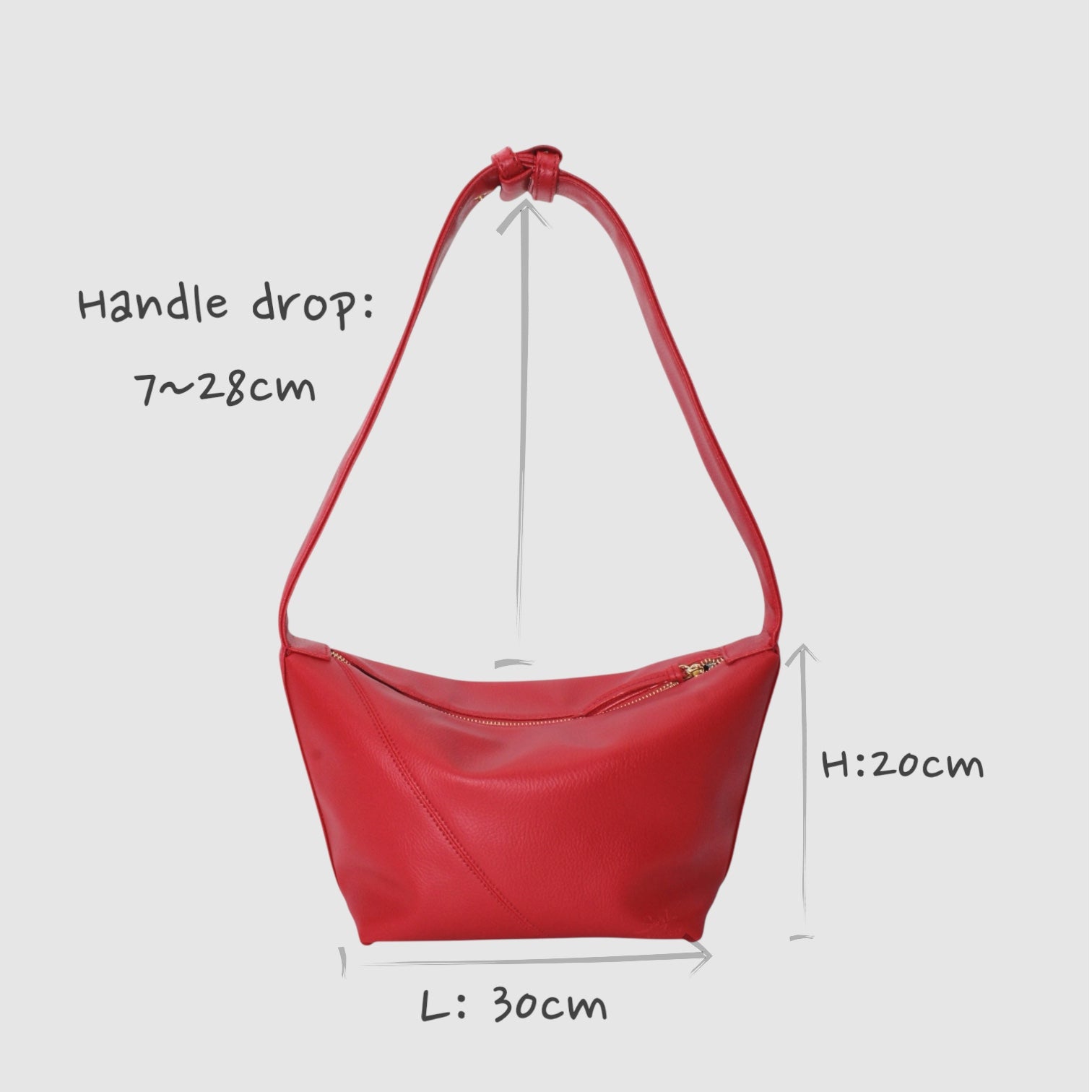 Bag Evy - Vegan Cactus Leather Shoulder Bag - Red San Rocco Italia