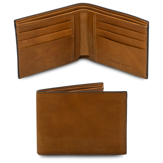 Exclusive 2 fold leather wallet for men - Matte leather | TL142553