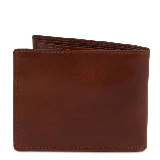 Leather wallets for men Exclusive leather 3 fold wallet for men with coin pocket | TL140763 San Rocco Italia
