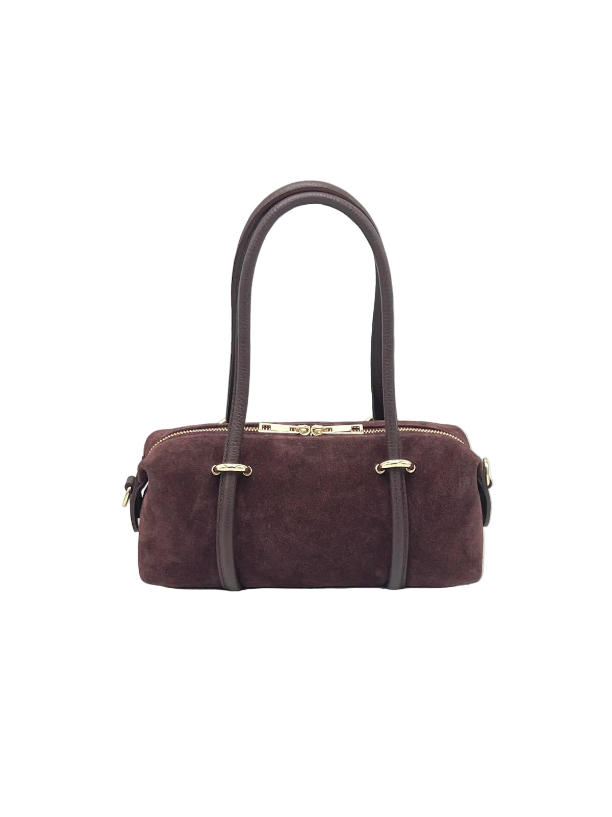 Lucca Small Suede East-West Boston Bag